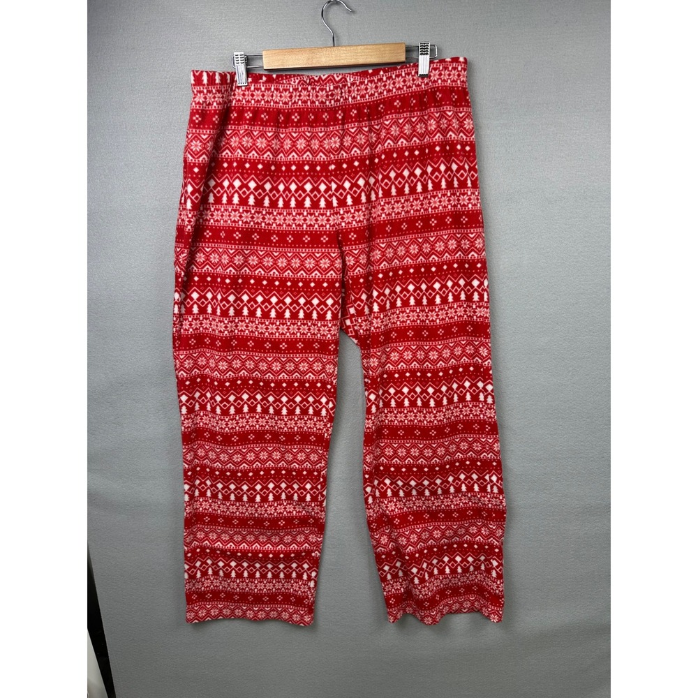 Wondershop Target Mens XL Pajama Pants Red White Fair Isle Fleece Holiday Sleep